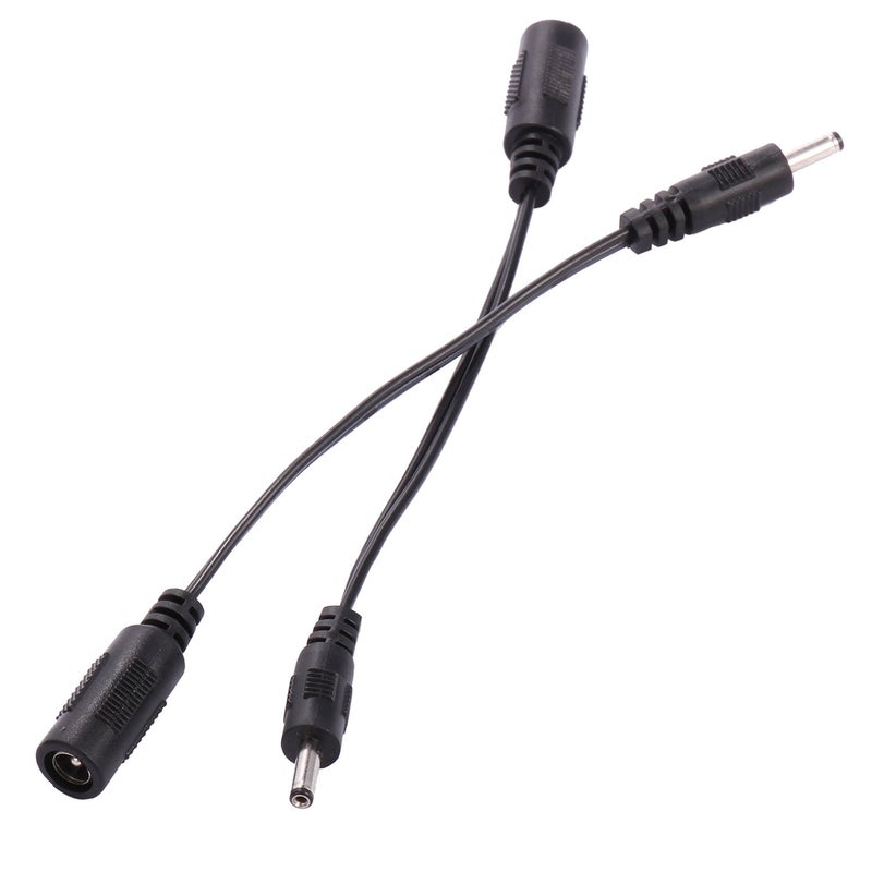 COOLM 5.5mm x 2.1mm Female to 3.5mm x 1.35mm Male Plug Socket DC Power Adapter Cable 2pcs - Image 2